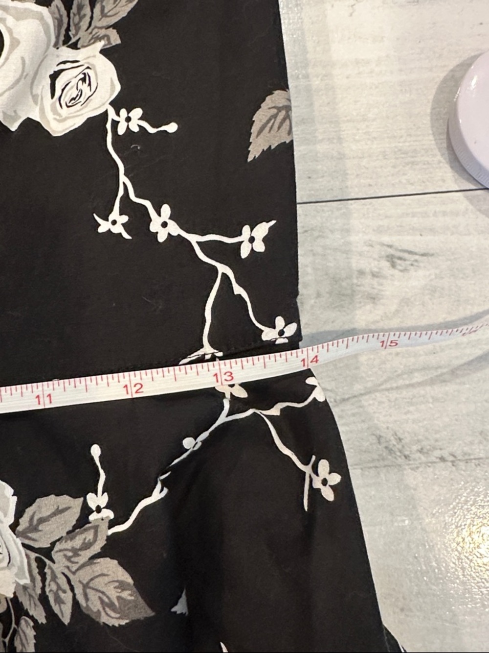Hell Bunny Sz S Vixen Black and White Rose Print Sweetheart Mini Dress • NWT! - Picture 12 of 14